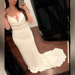 Womens cowl neck gown